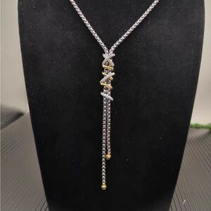 Elegant Silver and Gold Necklace